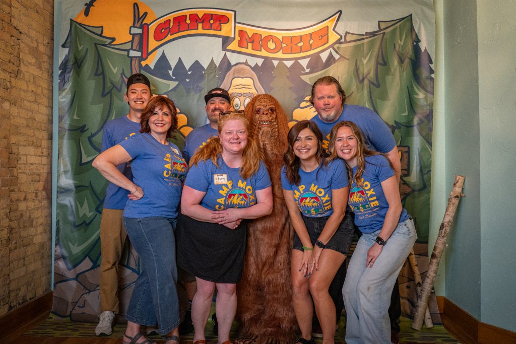 The Moxie Creative team together at the Camp Moxie reunion