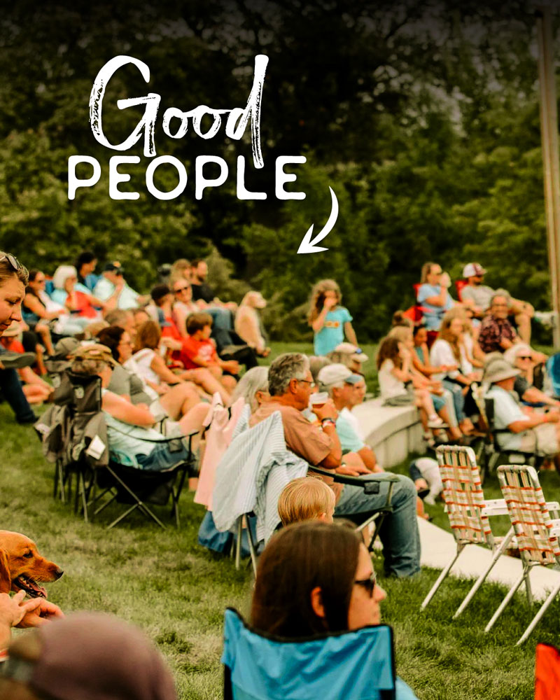 Crowd on the lawn at a Milk & Honey Ciders Summer Music Series concert