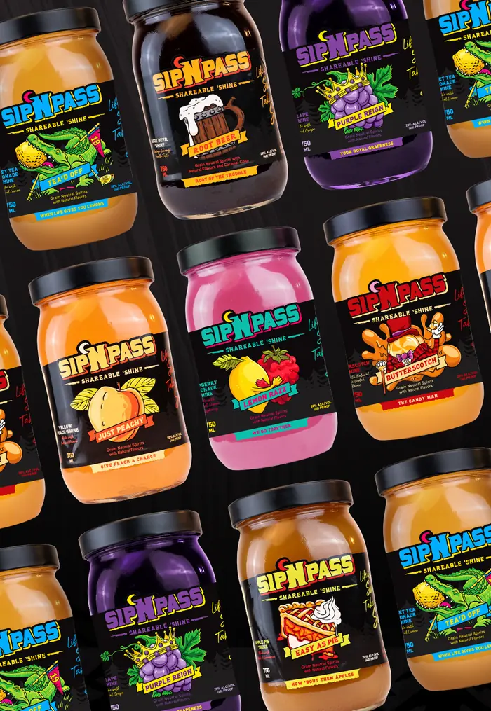 Sip ’N Pass jar labels designed by Moxie Creative
