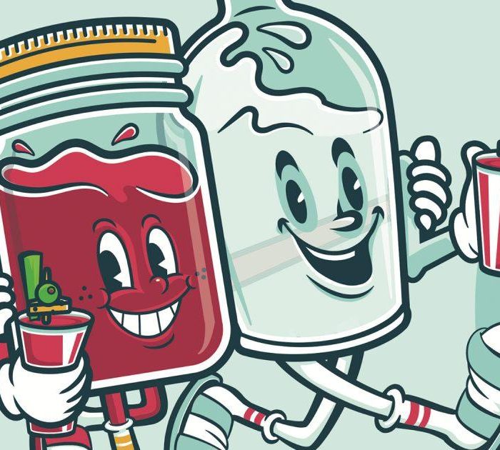 Custom beverage mascot illustration in Saint Cloud, MN